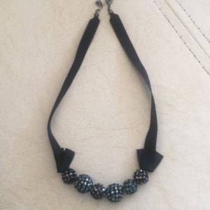 Swarovski beaded necklace turquoise and black